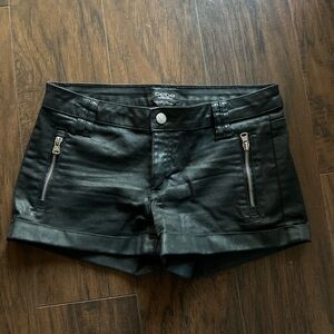 Bebe 27” black waxed shorts